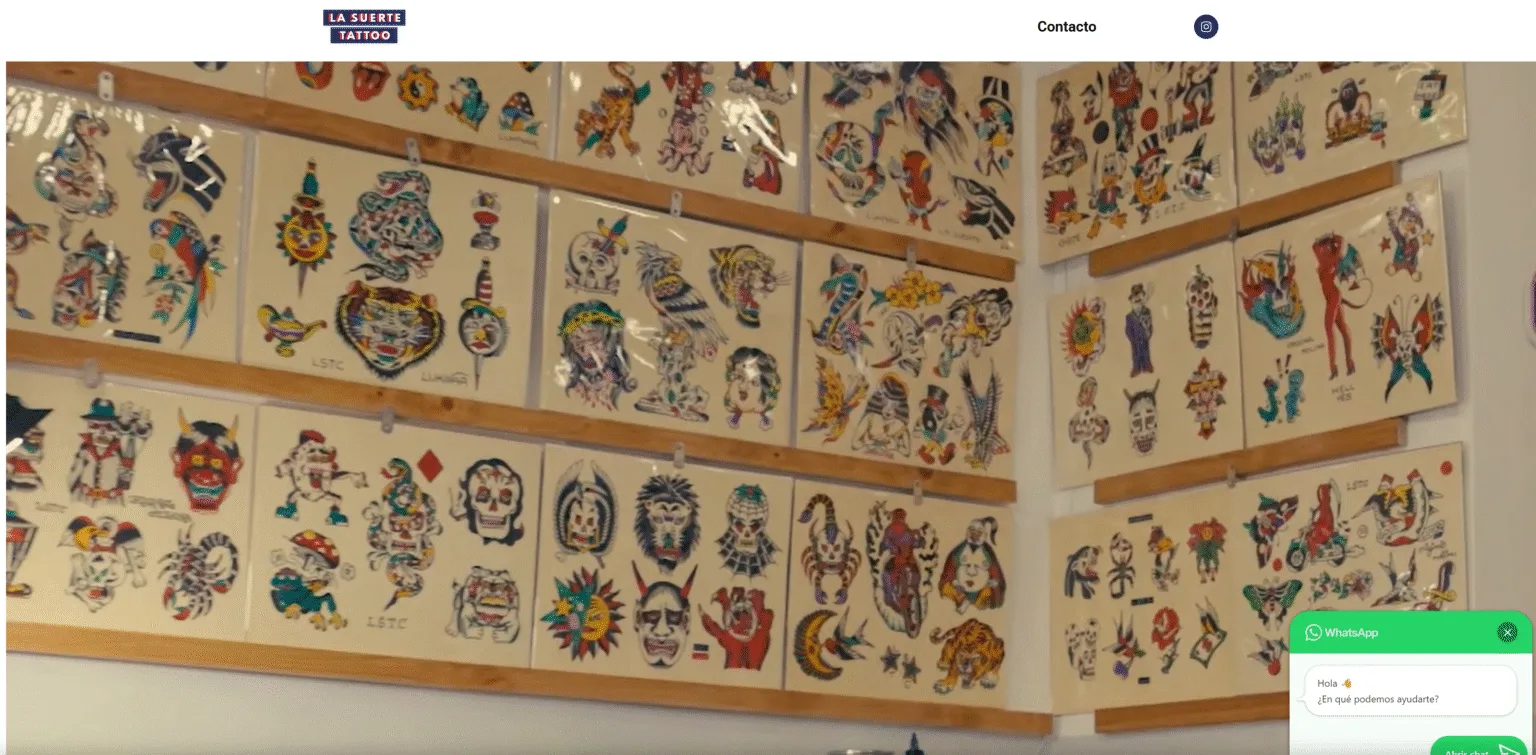 Diseño web en Alcalá de Henares - web para La Suerte Tattoo